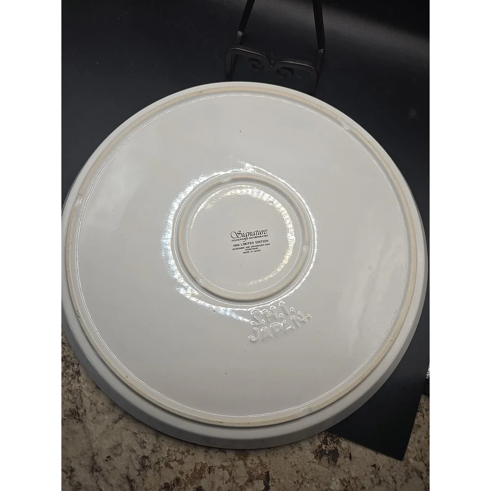 Cake Plate & Server Seasons Greetings‎ Signature Housewares Japan 11